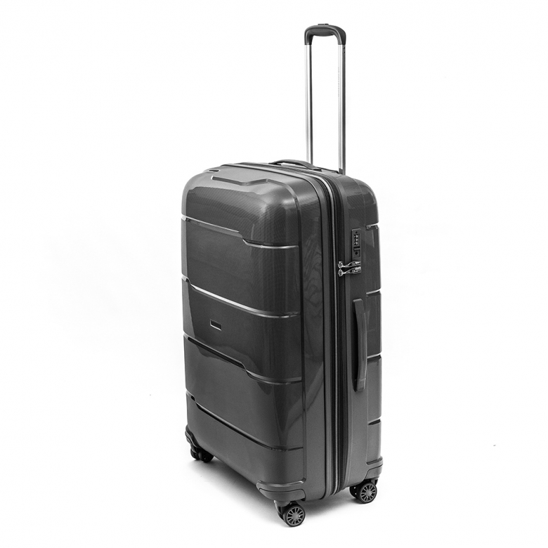 Чемодан средний M-24"арт.14101 VIP COLLECTION VIP COLLECTION D.Grey(т.серый) 69,5x46x26,5см. 3,7кг объём 85/100л